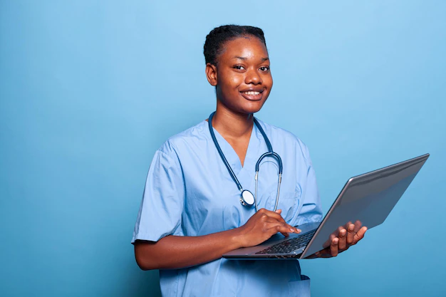 portrait-african-american-practitioner-nurse-smiling-camera_482257-27107