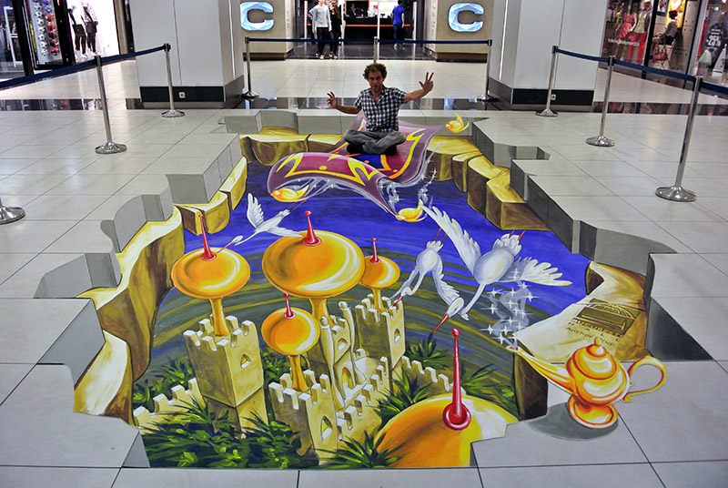 3D Streetpainting at Bucuresti Mall, Romania