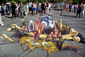 3d-streetpainting-chalk-festival-venice-florida-3d-terror-bird-remko-van-schaik-2