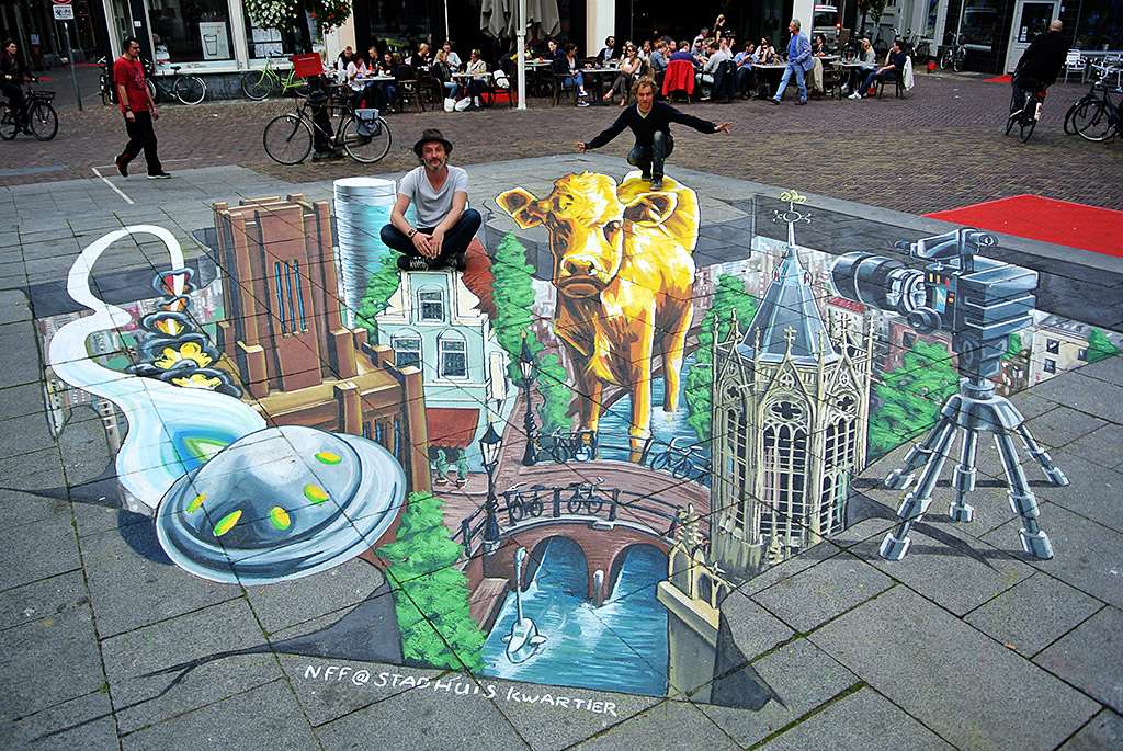 3D Streetpainting Nederlands Film Festival 2015