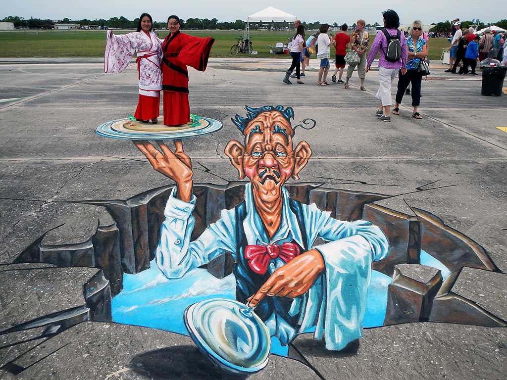 3D Streetpainting at Sarasota Chalk Festival 2015