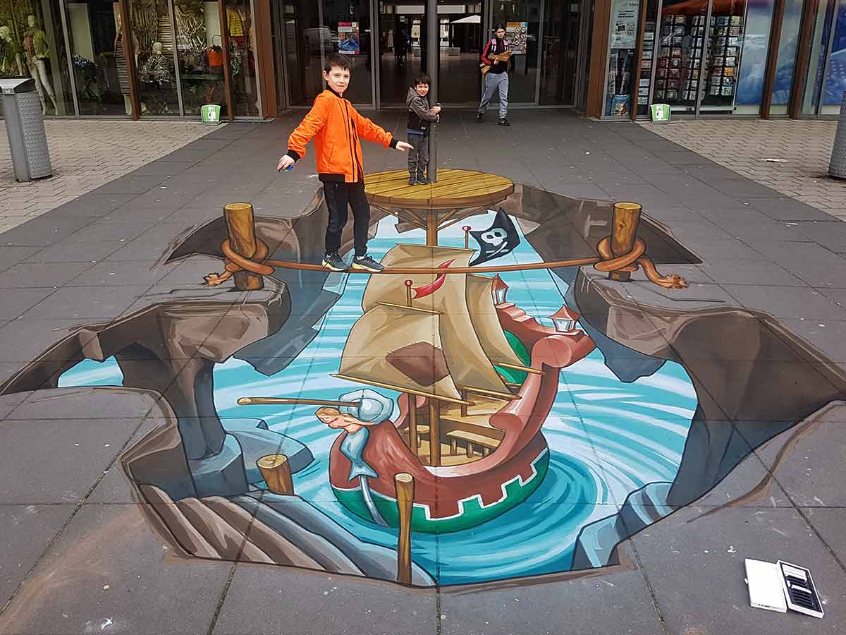 3D Streetpainting Shopping Center Rokkeveen, Zoetermeer