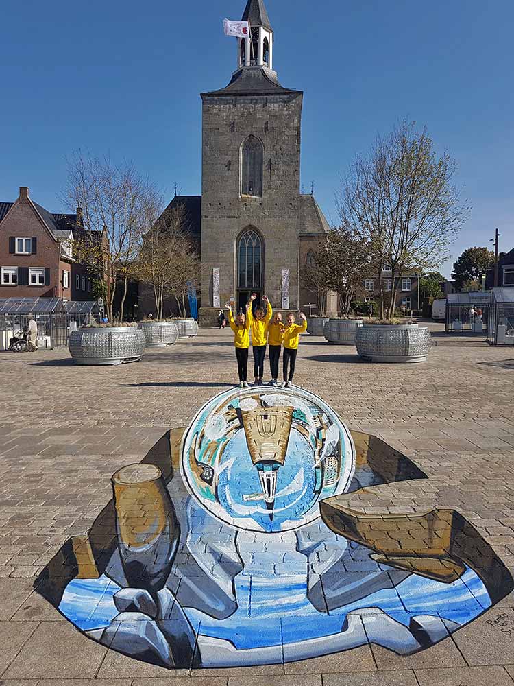 3D Streetpainting at Glasrijk Tubbergen, The Netherlands