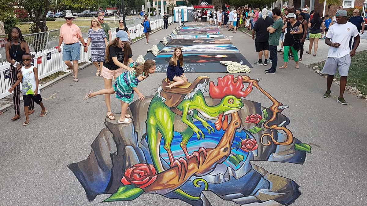 3D Streetpaintings at Sarasota Chalkfestival 2019