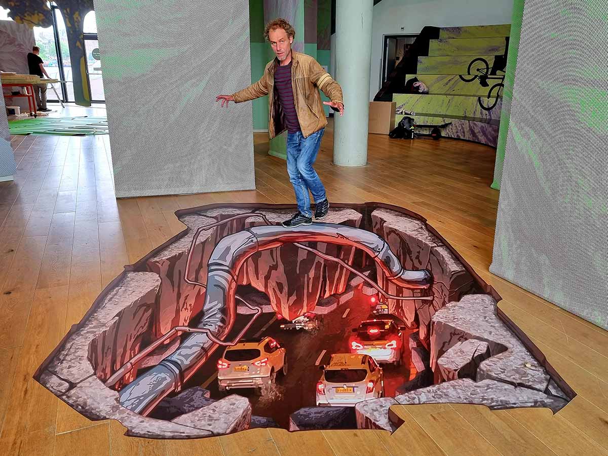 3D Streetpainting at Nemo Science Museum