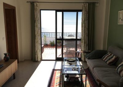 Living room & Terrace - Rent apartment in Nerja