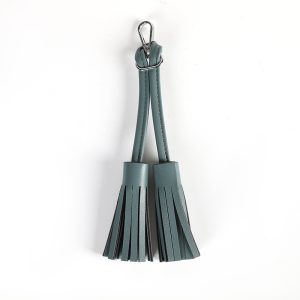 Bag charm tassel blue green