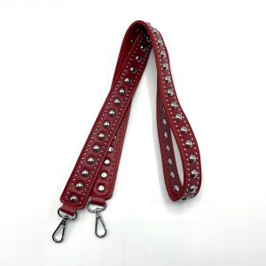 Shoulder strap studs wine red