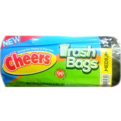 Cheers Trash Bag Black Medium 10pcs