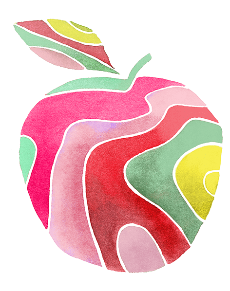 Restaurant MOTA æbleillustration