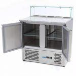 Pizzabenk | Kjølebenk | 2 dører | glasstopp | B900xD700xH1100mm | Maxima | MAXAKD | 09400207 | 091827