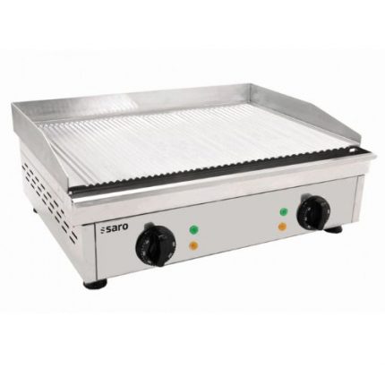 Elektrisk flatgrill (rillet) | 230V | 3,5KW | B600XD460XH235mm | SARO Germany | SARWAC | 172-3210 | 99201