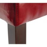 Stol i kunstskinn rød | 2 stk | Sittehøyde 51cm | 405x500x940(h)mm | BOLERO GH443 | HOXAAA | 109531
