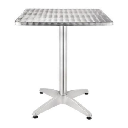 Firkantet bord i rustfritt stål 60cm | B600xD600xH720mm | BOLERO U427 | HOXFW | 109216