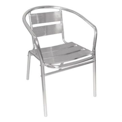 Aluminium stol | 4 stk | Setehøyde 45cm | B530xD580xH735mm | BOLERO U419 | HOXKE | 109226