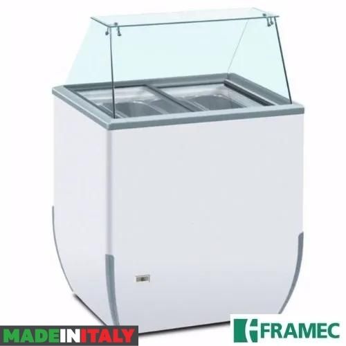 Scoop iskremmonter Brio ICE 4 SK | Rett glass | 150 watt | 780x640x1181 (h) mm | FRAMEC ITALY | VEL-FM5100