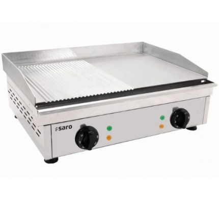 Flatgrill Elektrisk | (rillet+glatt) | 230V | 3,5kw | B600XD460XH235mm | SARO Germany | SAR00C | 172-3205 | 133082