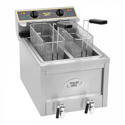 Frityr storkjøkken 8+8 liter | 2x3KW | 230V | B400xD600xH445mm | Roller Grill FRANCE | EMGBDE | 304111