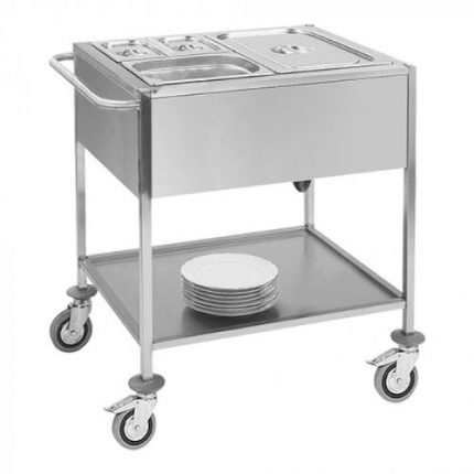 Bain marie vogn GN2/1x1-200mm | 1,5kW | B840xD670xH860mm | EMGA | EMX0BF | 710052