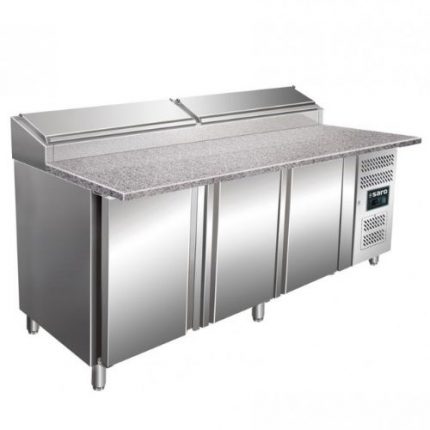 Pizzabenk granitt topp | med kjølerenne | 725liter | 10x1/3GN | B2000xD850xH1140mm | SARO Germany | SARKFEA | 323-1120 | 162535