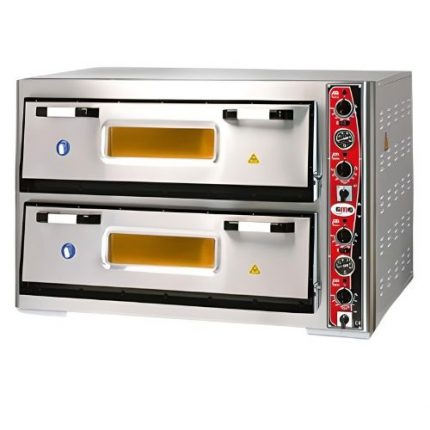 Pizzaovn | 6+6KW | 2+2 Ø40cm | 230-400v - 3 fas 32a | B1190xD800xH760mm | GMG PF 9262 DE-T | 208855