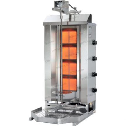Kebab grill gass | roterende spyd | 14 kw | B510xD550xH103mm | POTIS GD4S | 225919