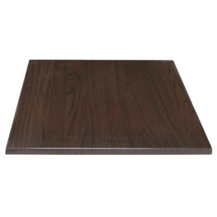 Bordplate firkantet mørk brun forboret | B600xD600xH30mm | BOLERO | GG635 | 234646