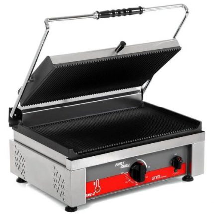 Panini grill XL | SUPER FAST | 3KW | 230V | overflate 460X300 støpejern | B510XD500XH300mm | UNNINOX | HGXADB | UNN-TME-2 | 251920