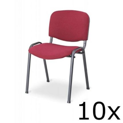 Kantine stol | Rød | 10 stk | 540x820(h)mm | LUXUS | MEX-ISO-BL-RED | HGXDC | 252740