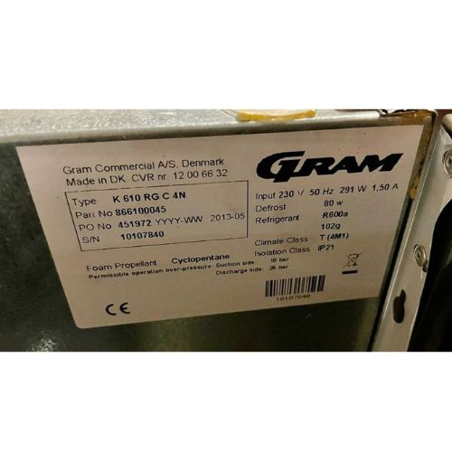BRUKT Kjøleskap rustfri COMPACT K 610 RG L2 4N levert av Gram Denmark | 286321