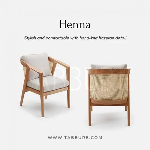 Henna Cane Line Wooden Chair | TABBURE | 286989