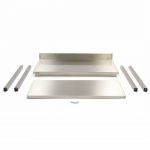 Rustfritt stålbord - 100 x 70 cm - Justerbar høyde - med backsplash | Maxima | MAXW0A | 09364030 | 298979