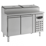 Saladette 2 dører og kjølerenne | 6x1/3GN | B1360xD700xH1085mm | Combisteel 7450.0102