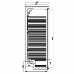 Kjøleskap rustfri | 4x2/1GN | 570 liter | B775xD695xH1885mm | Combisteel 7450.0560