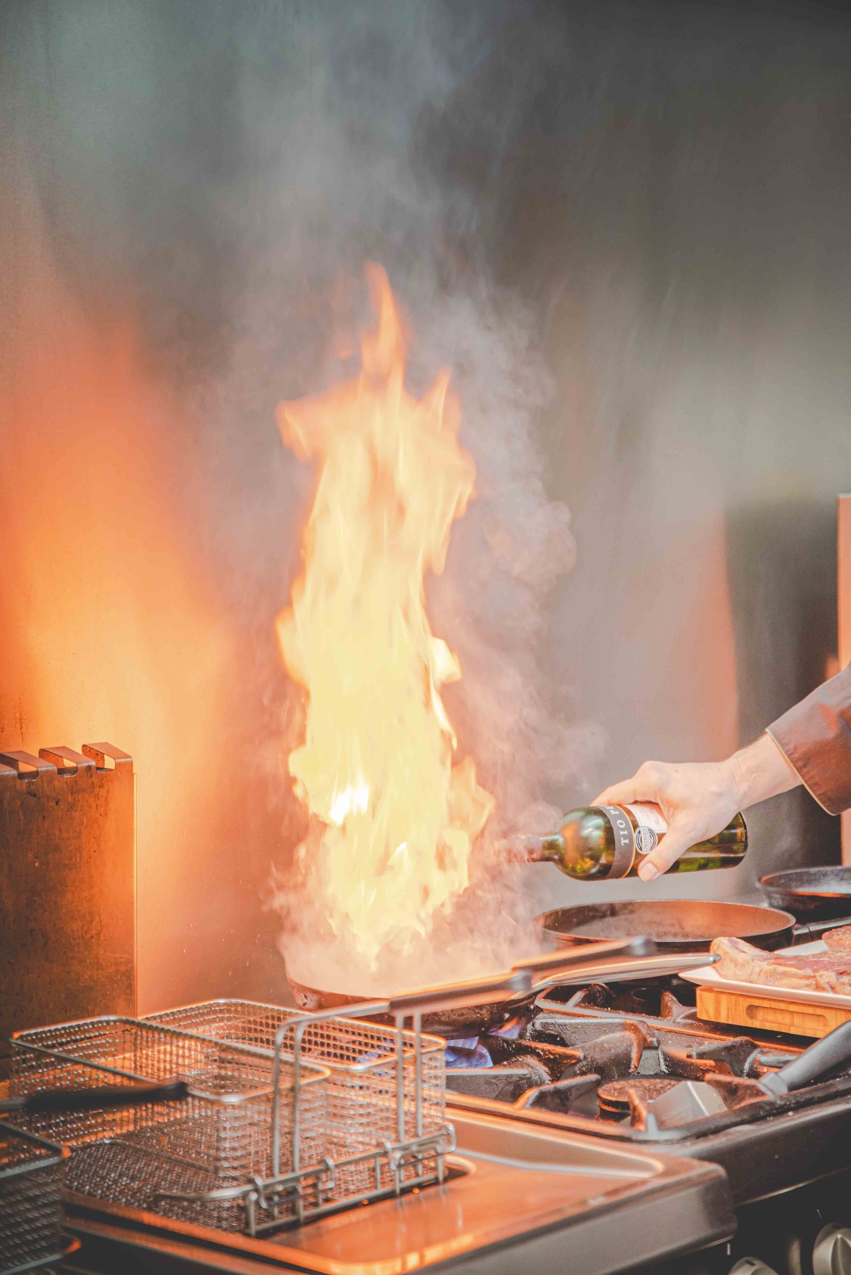 flamberen in keuken