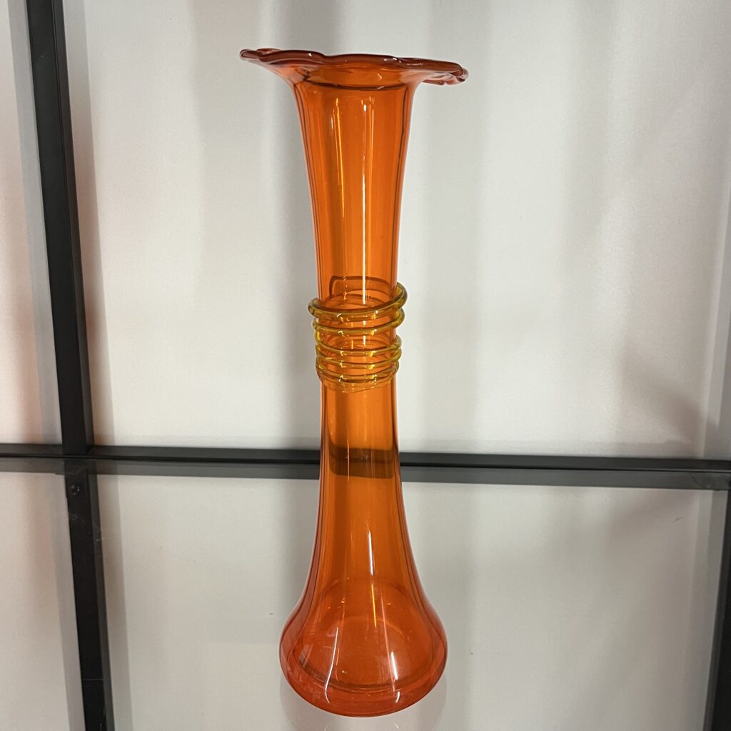 Effektfull Orange Glas Vas - Image 3