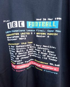 Retro text tv t-shirt manchester united børn
