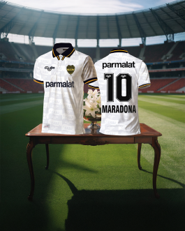 Boca juniors retro fodboldtrøje away, maradona 10