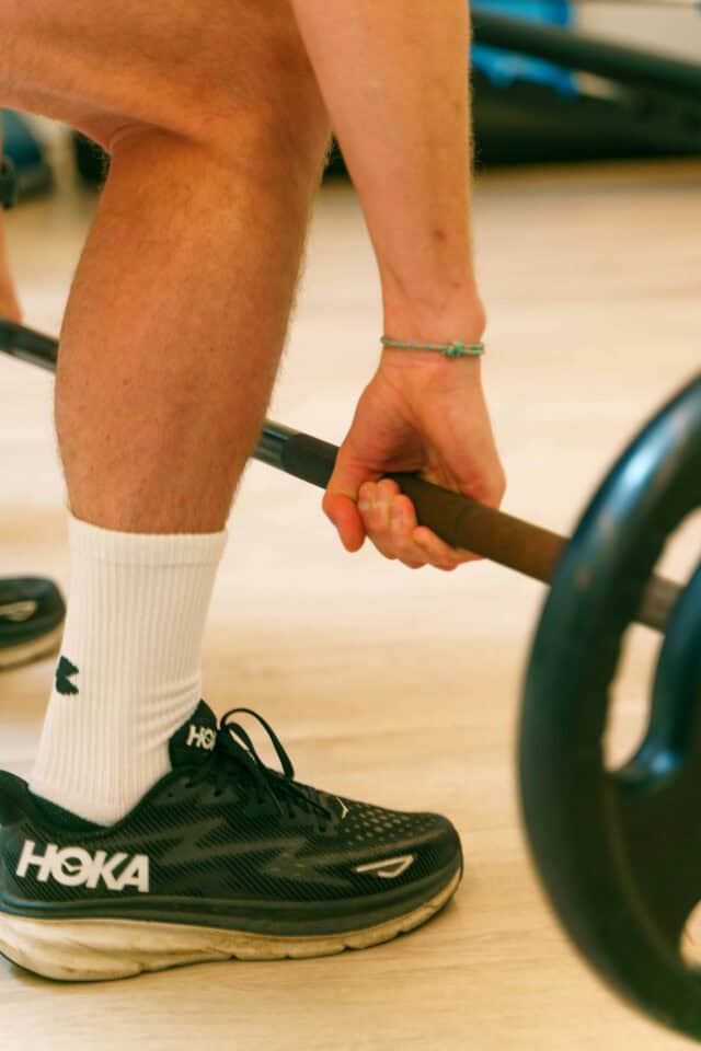 sportrevalidatie, oefeningen met barbell met gewichten