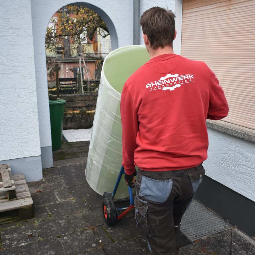 HAASE Tank wird in einzelnen Teilen geliefert