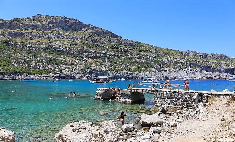 The amazing Anthony Quinn beach in Rhodes