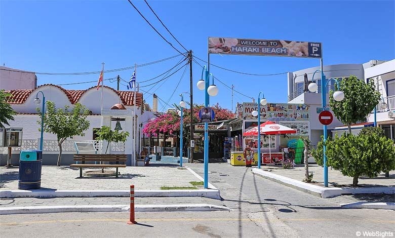 Het vakantieoord Haraki op Rhodos