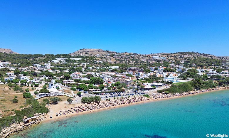 Pefkos is a pleasant holiday resort on the east coast of Rhodes.