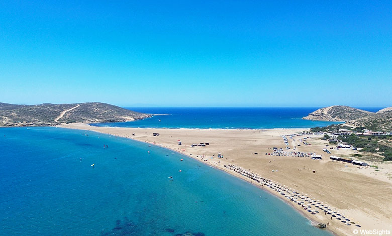 Prasonisi ist ein spektakulärer Strand und eine Halbinsel auf Rhodos