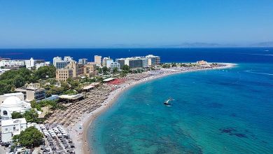 Elli beach is the best and most popular beach in Rhodes town