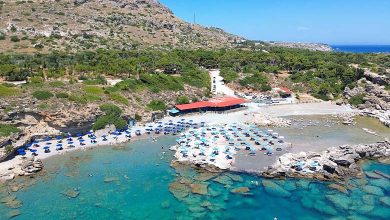 Gournes Beach on Rhodes is also known as Tassos, the name of the beach restaurant