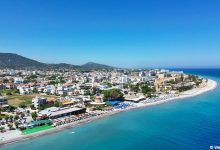 Ialyssos beach and holiday resort on Rhodes