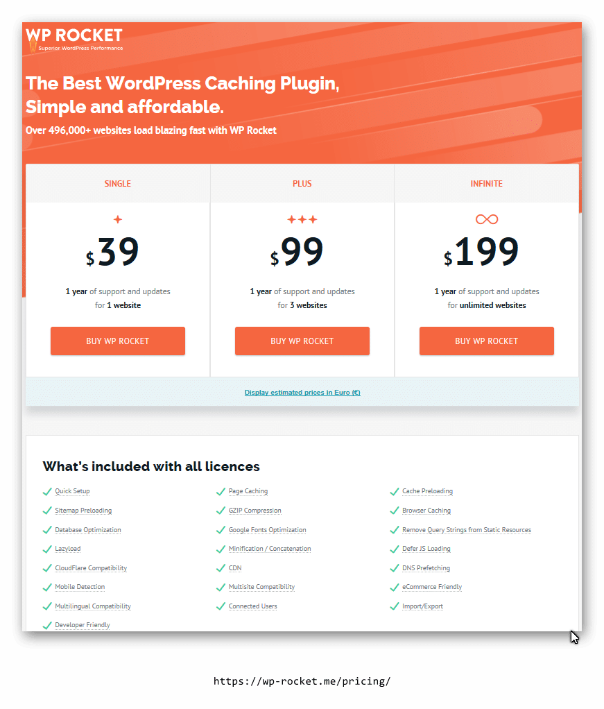 wprocket priser