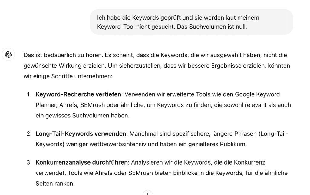 ChatGPT für SEO