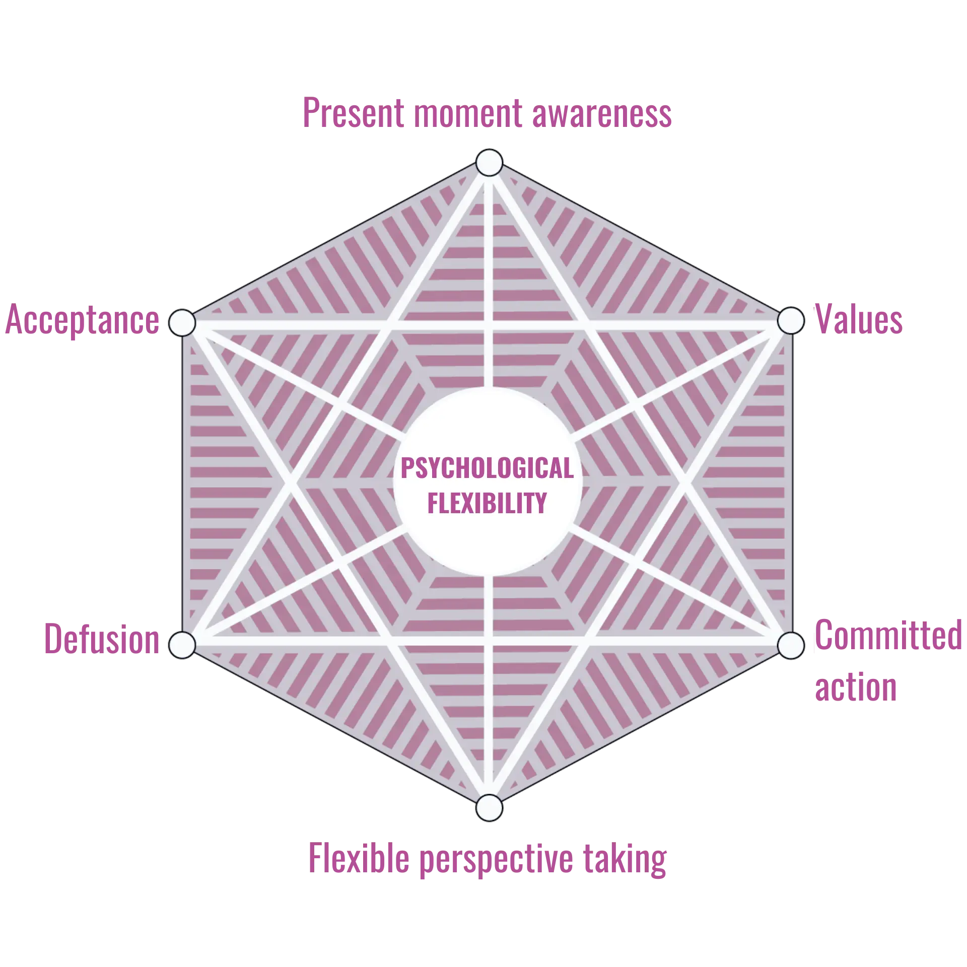 Acceptance and Commitment Therapy - The hexaflex model